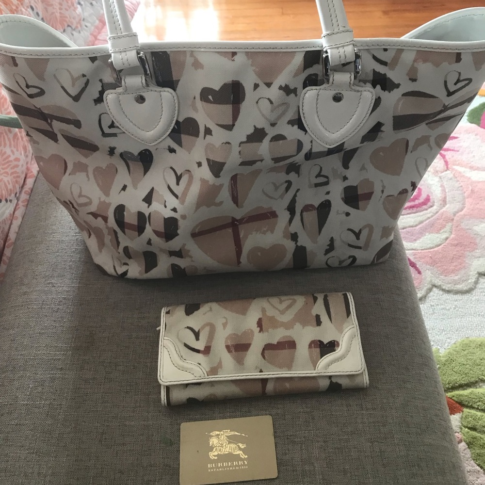 Burberry  Valentines bag and matching wallet.